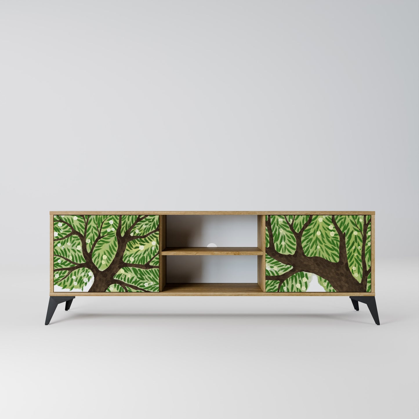 WILDERNESS DASH 2-Door TV Stand in Oak Effect