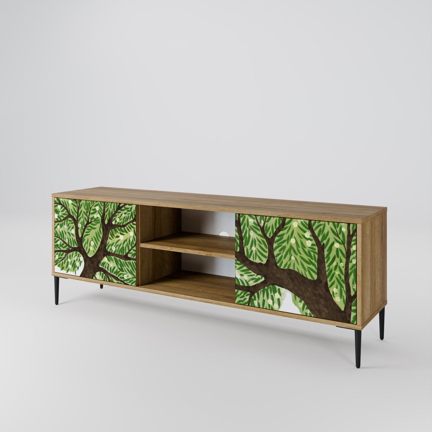 WILDERNESS DASH 2-Door TV Stand in Oak Effect