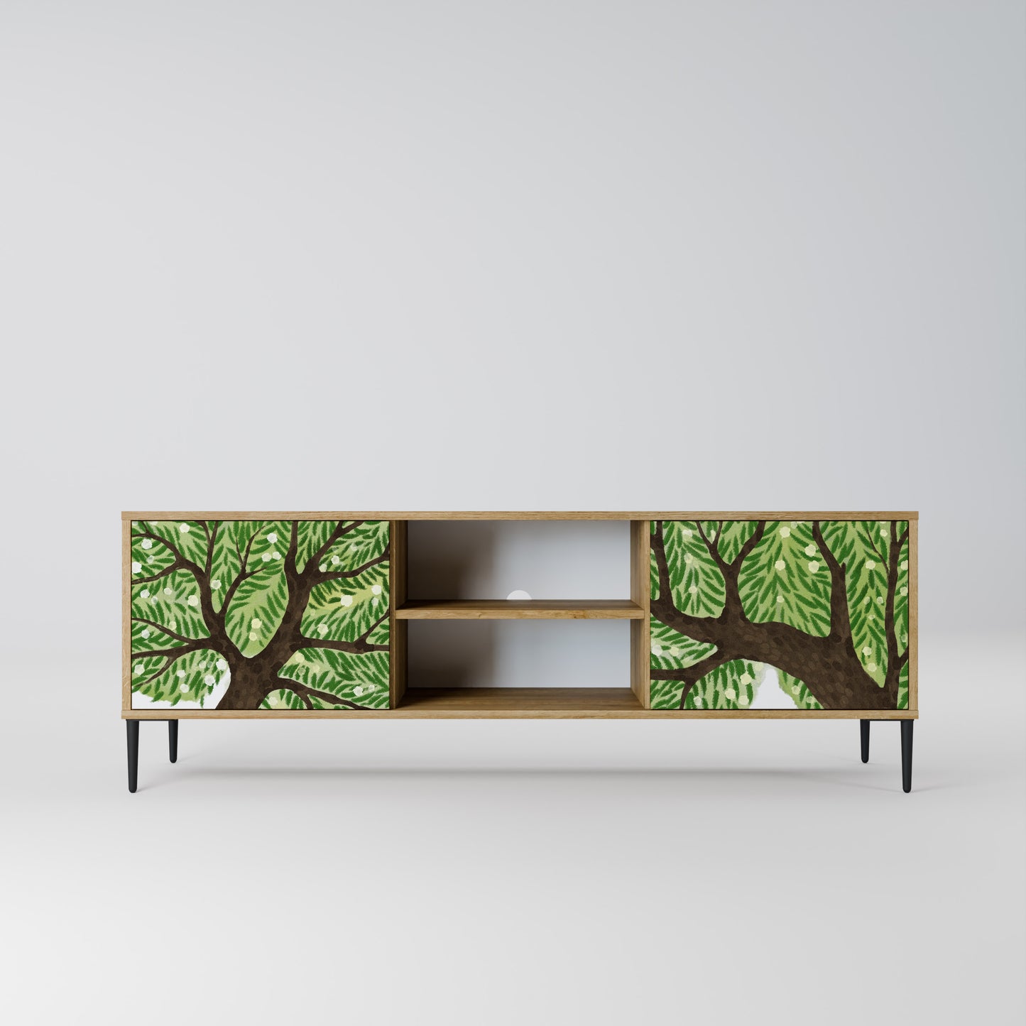 WILDERNESS DASH 2-Door TV Stand in Oak Effect