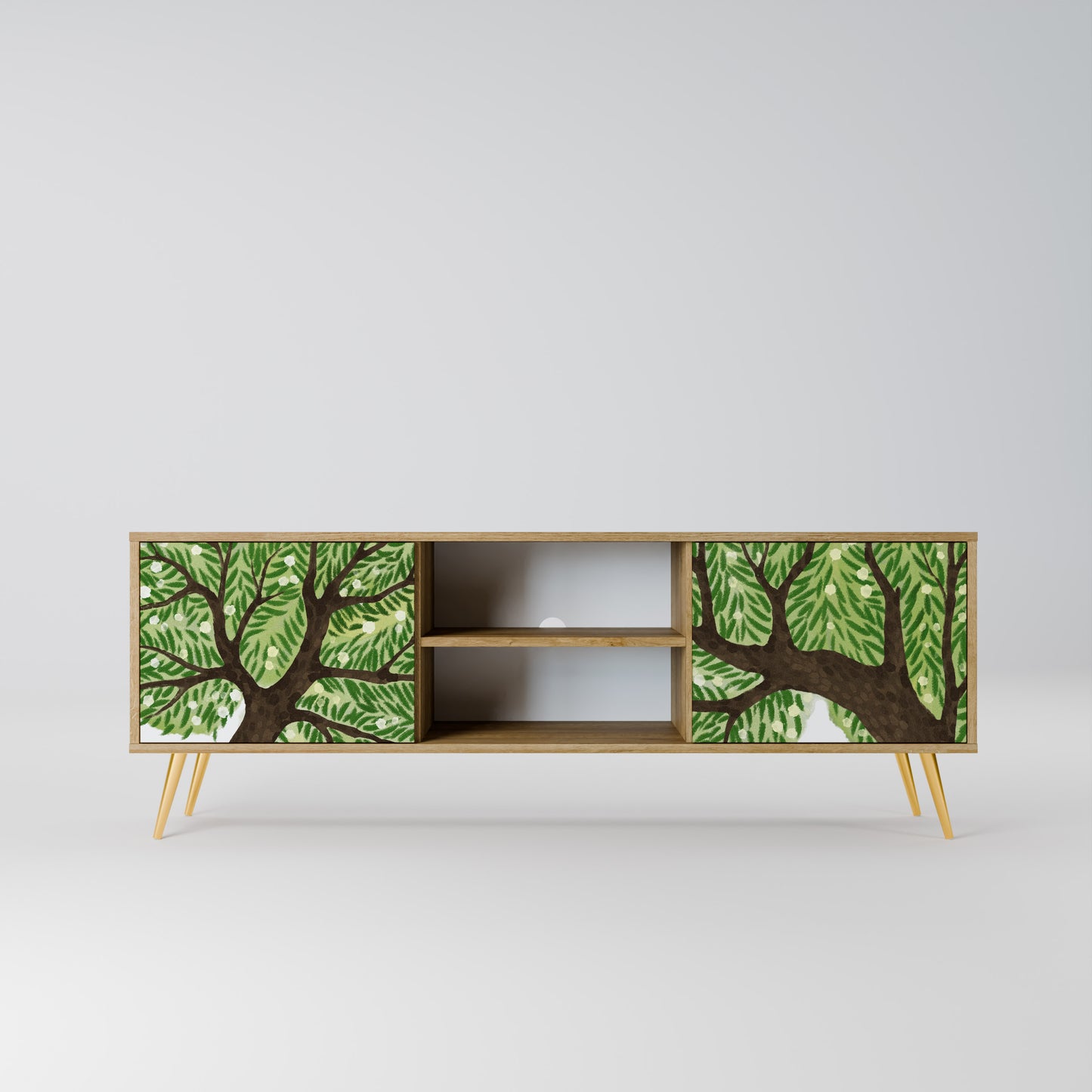 WILDERNESS DASH 2-Door TV Stand in Oak Effect