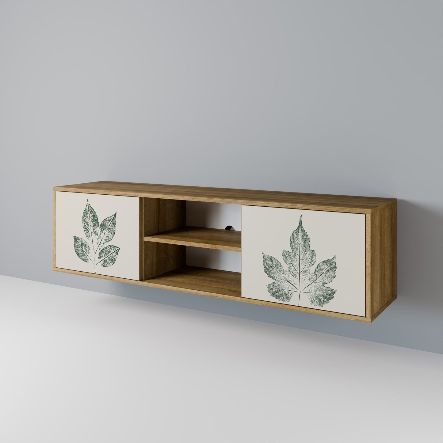 GREEN LEAFY STAMPS Mobile TV a 2 ante effetto rovere