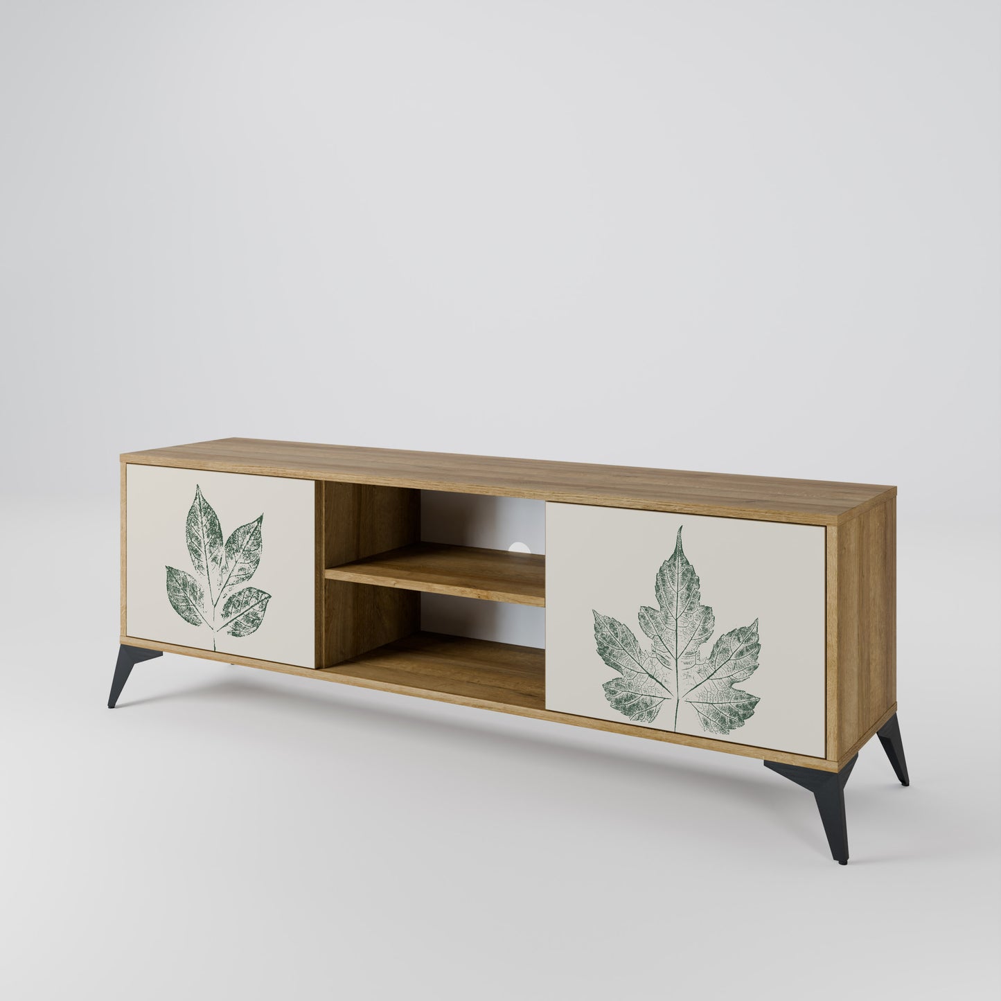 GREEN LEAFY STAMPS Mobile TV a 2 ante effetto rovere
