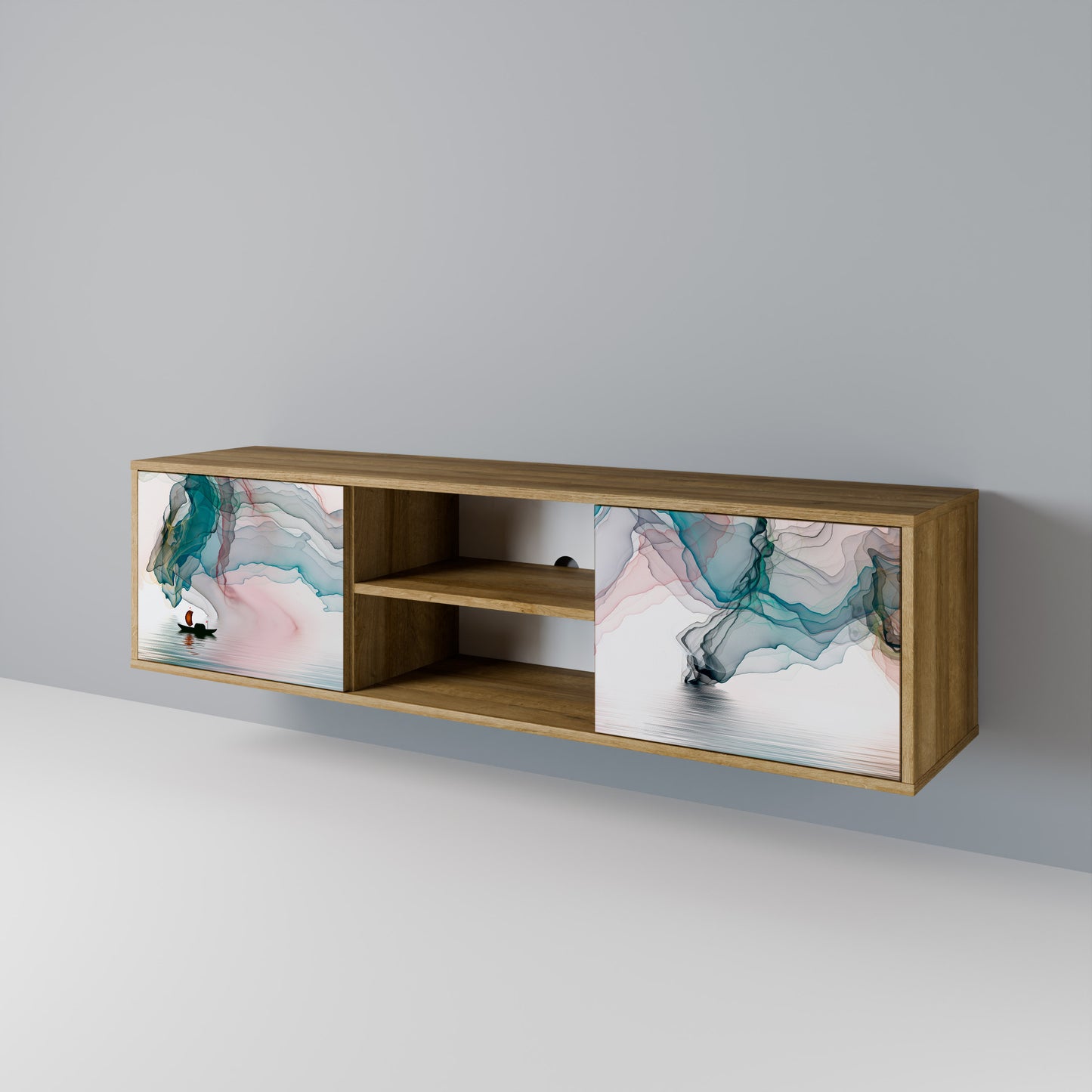 Mobile TV VELVET CROSSING a 2 ante effetto rovere