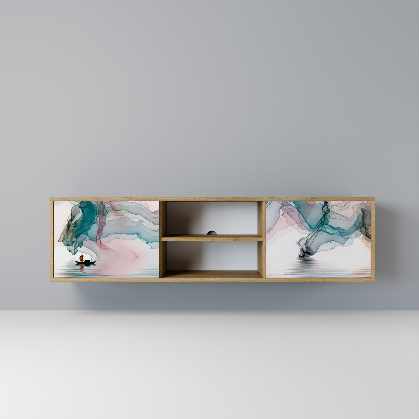 Mobile TV VELVET CROSSING a 2 ante effetto rovere