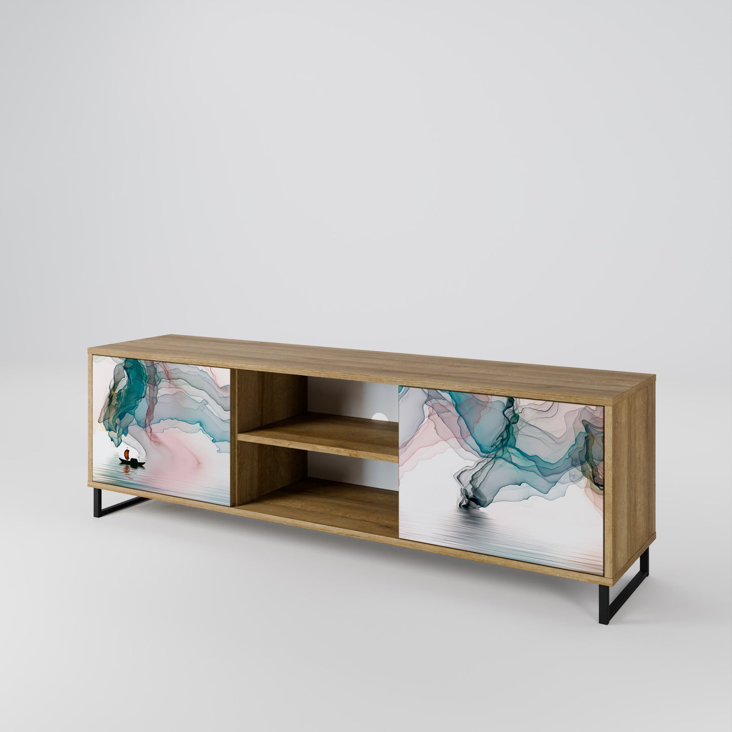 Mobile TV VELVET CROSSING a 2 ante effetto rovere