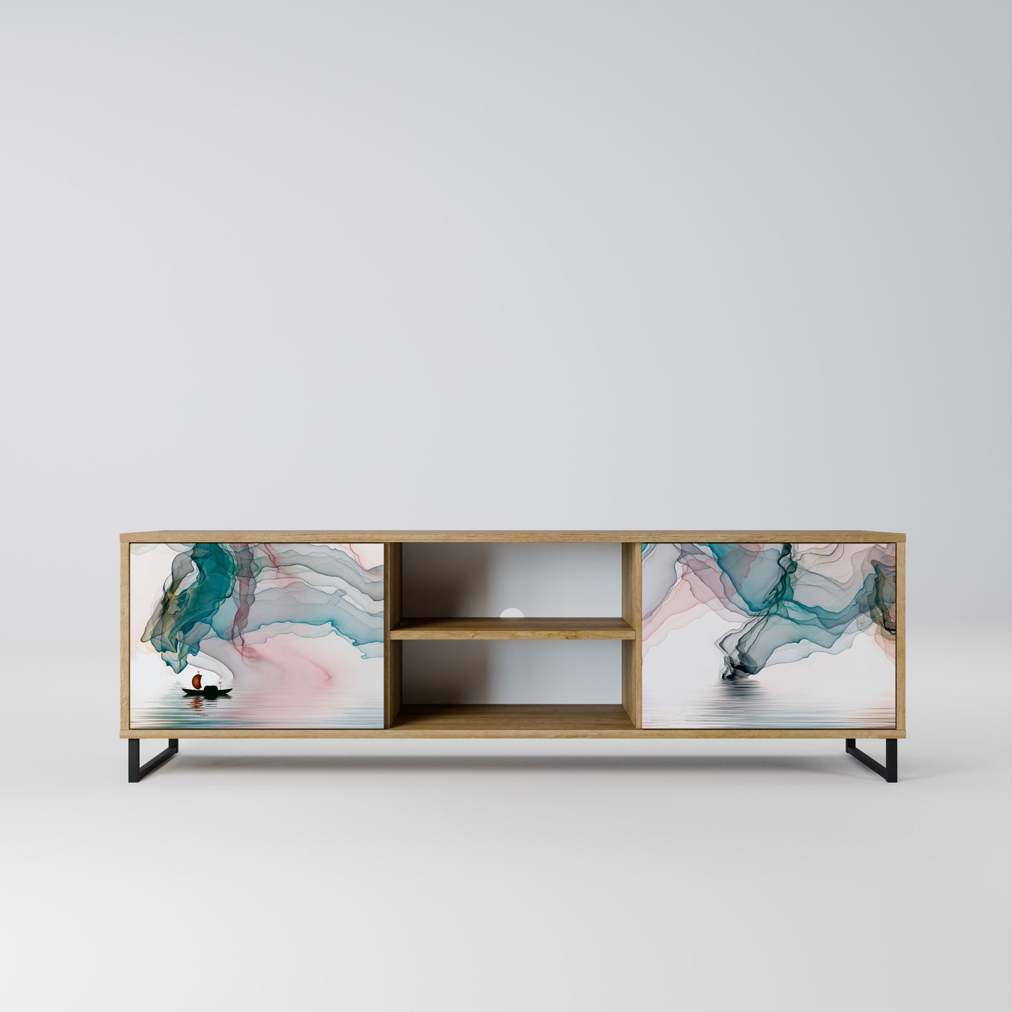 Mobile TV VELVET CROSSING a 2 ante effetto rovere