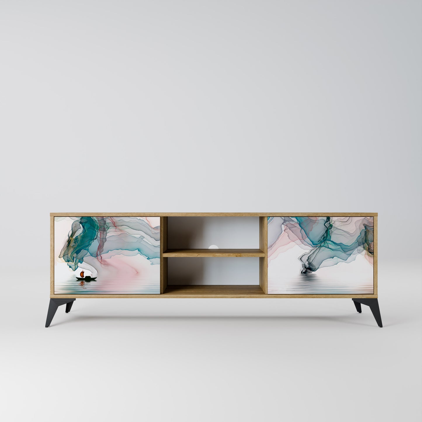 Mobile TV VELVET CROSSING a 2 ante effetto rovere