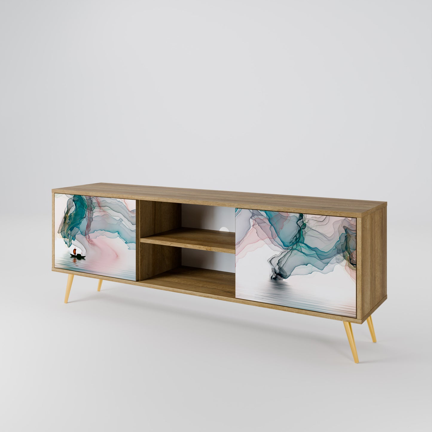 Mobile TV VELVET CROSSING a 2 ante effetto rovere