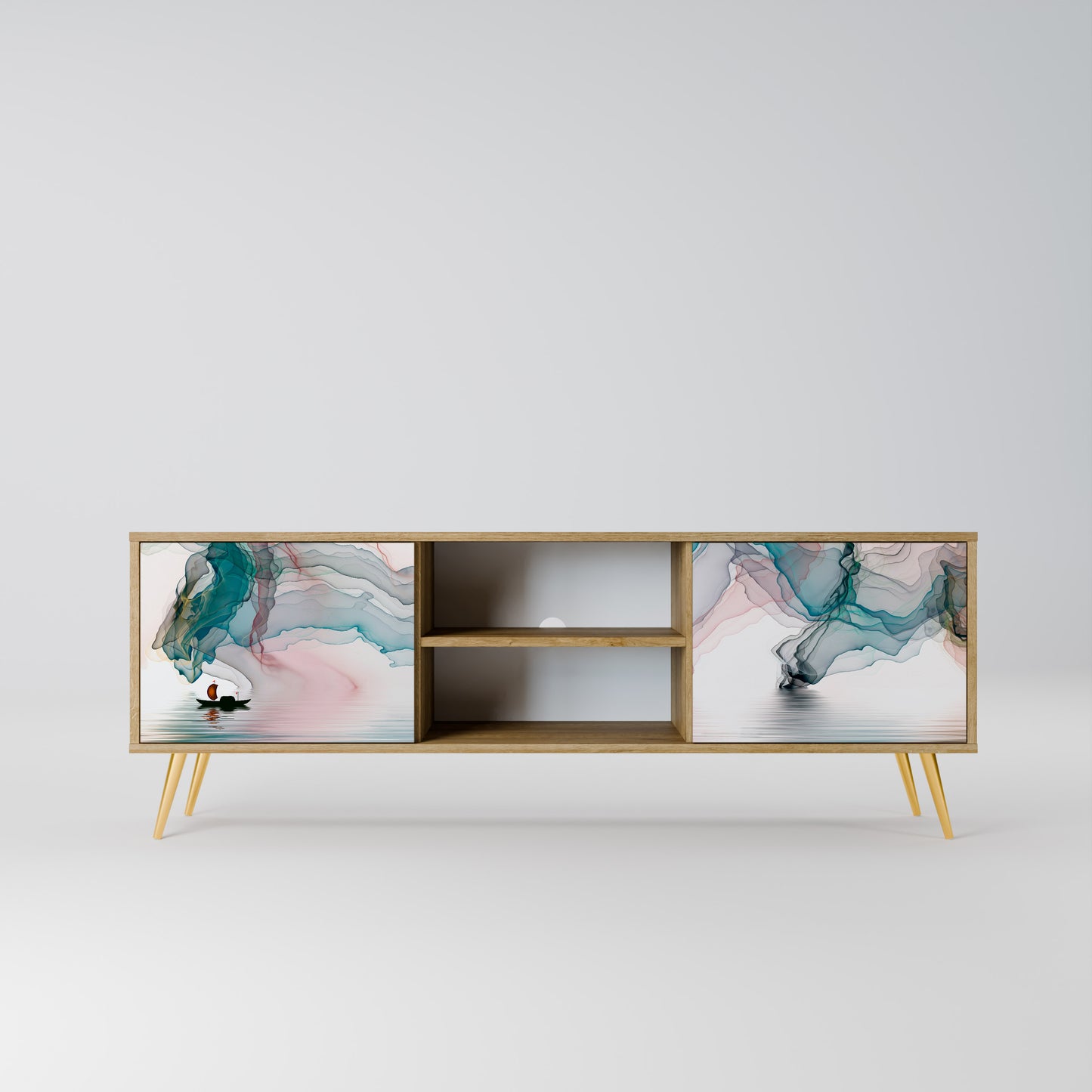 Mobile TV VELVET CROSSING a 2 ante effetto rovere