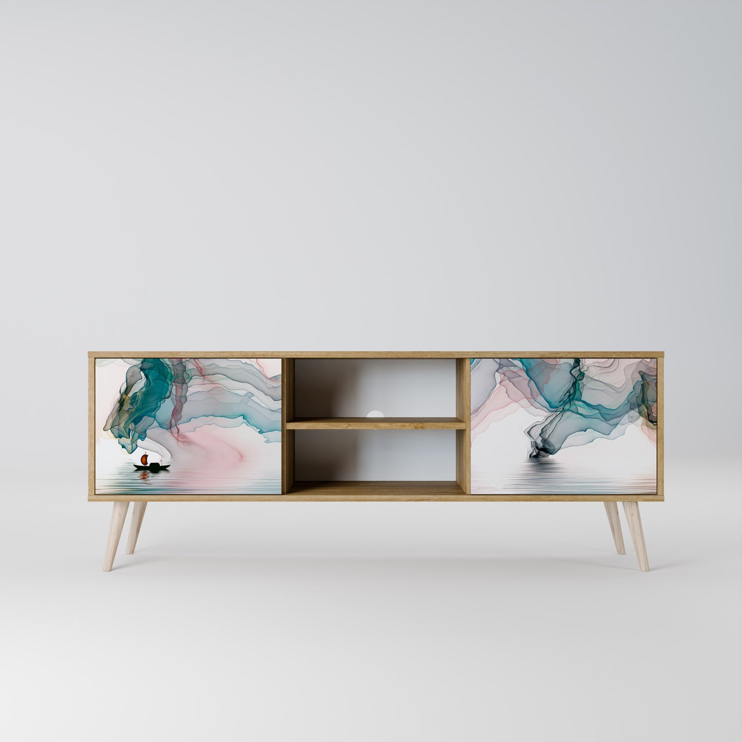 Mobile TV VELVET CROSSING a 2 ante effetto rovere