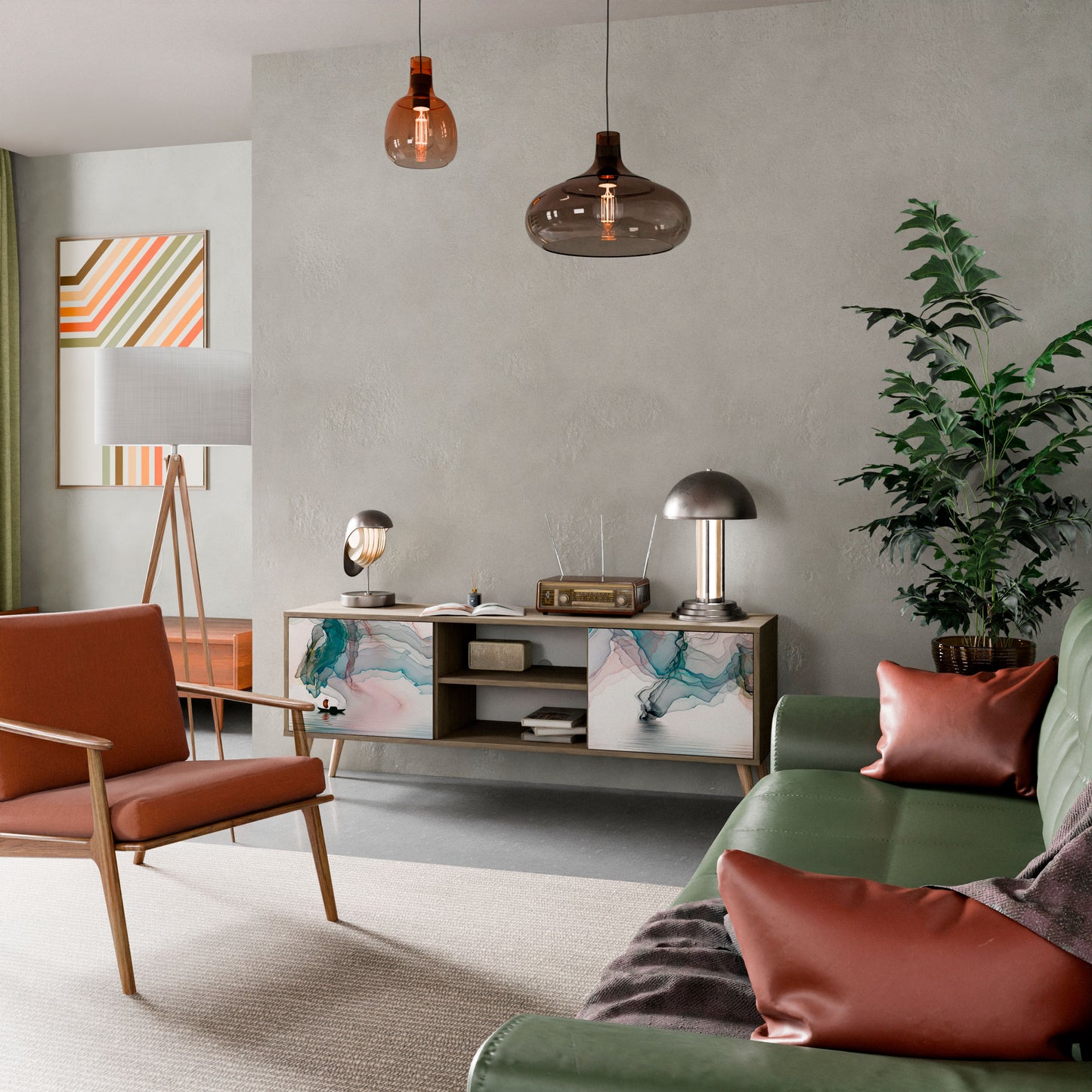 Mobile TV VELVET CROSSING a 2 ante effetto rovere