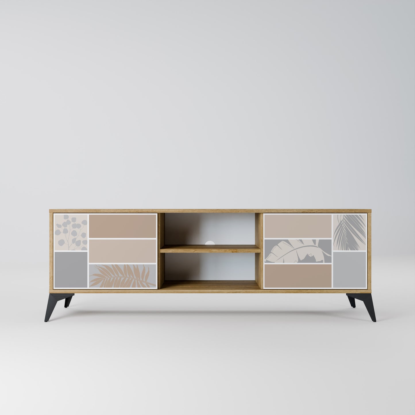 Mobile TV a 2 ante TROPICAL SHAPES in effetto rovere