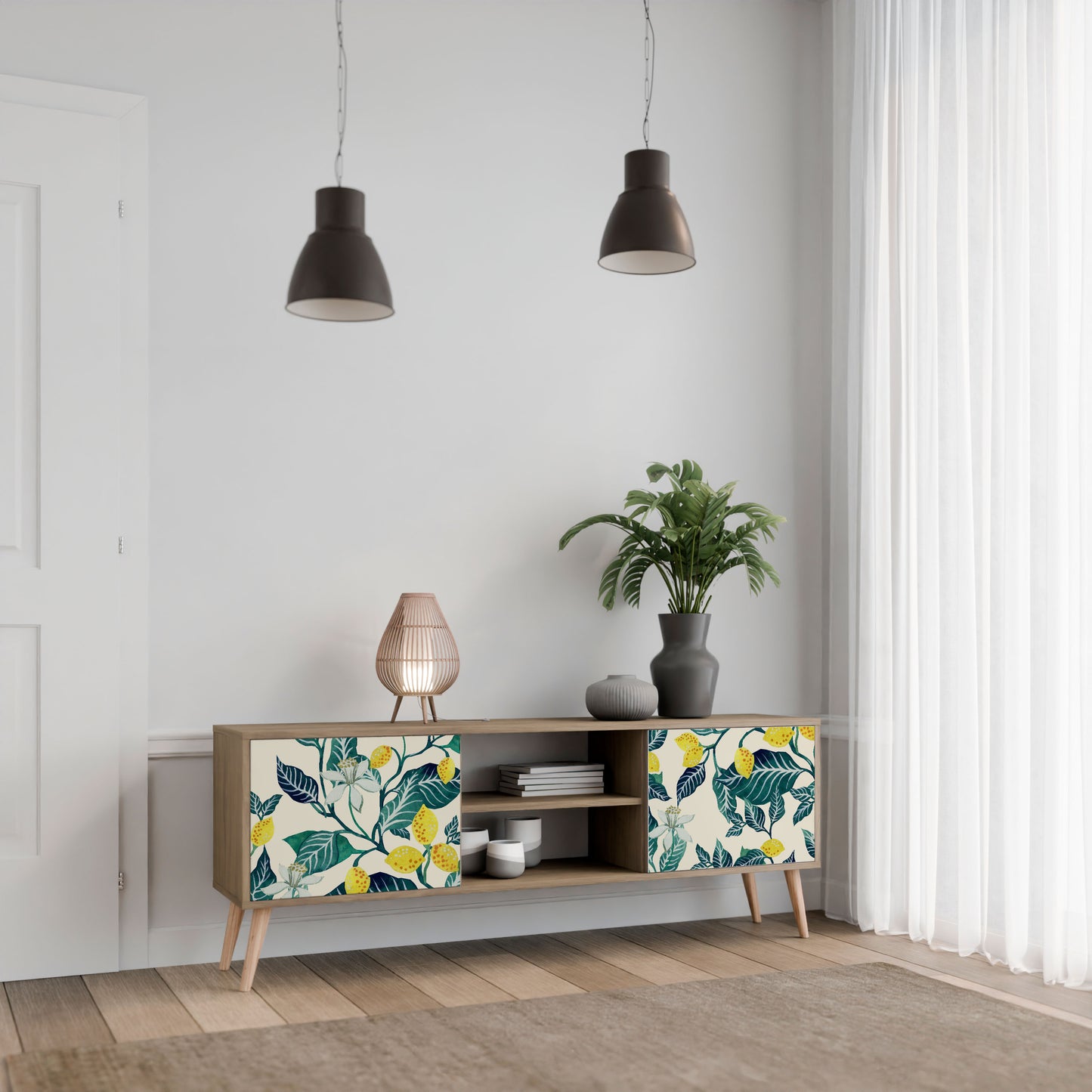 Mobile TV LEMON TREE a 2 ante effetto rovere