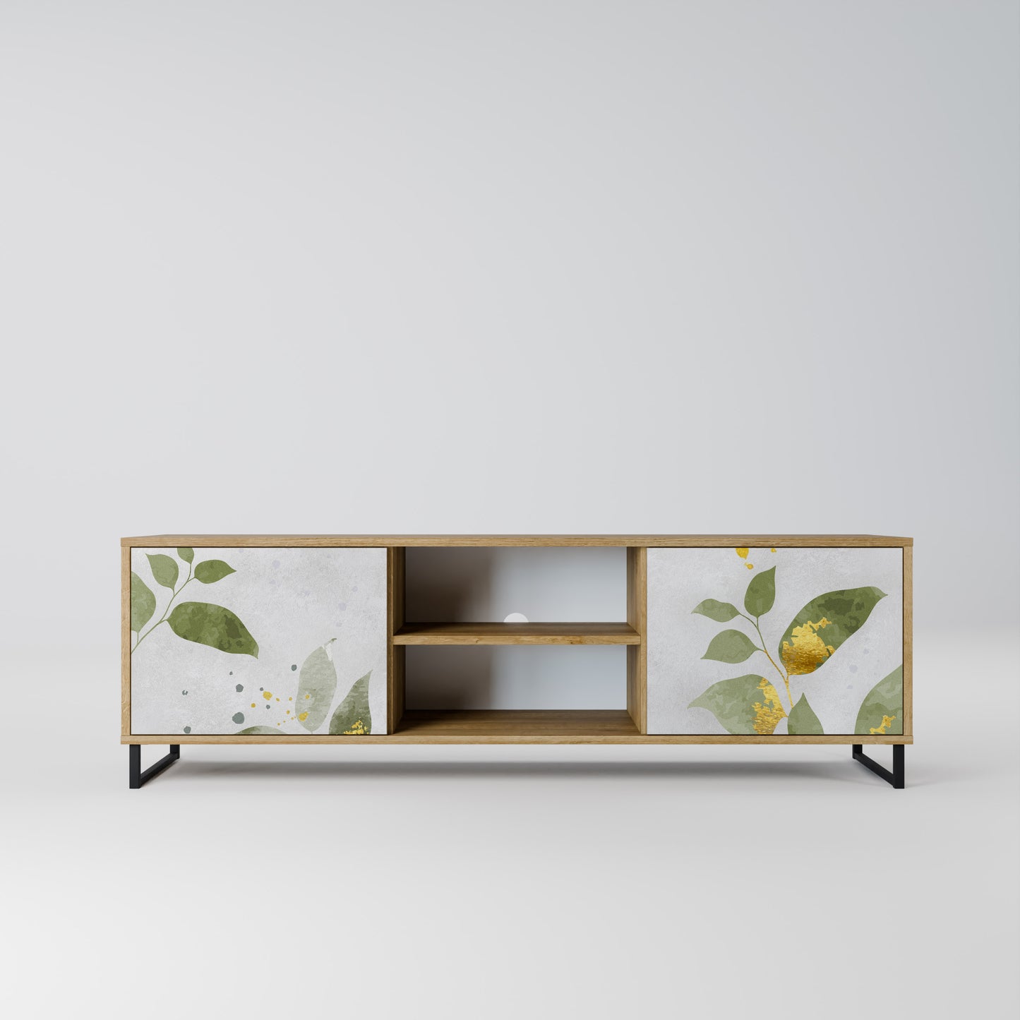Mobile TV ELEGANT BOTANICS a 2 ante effetto rovere