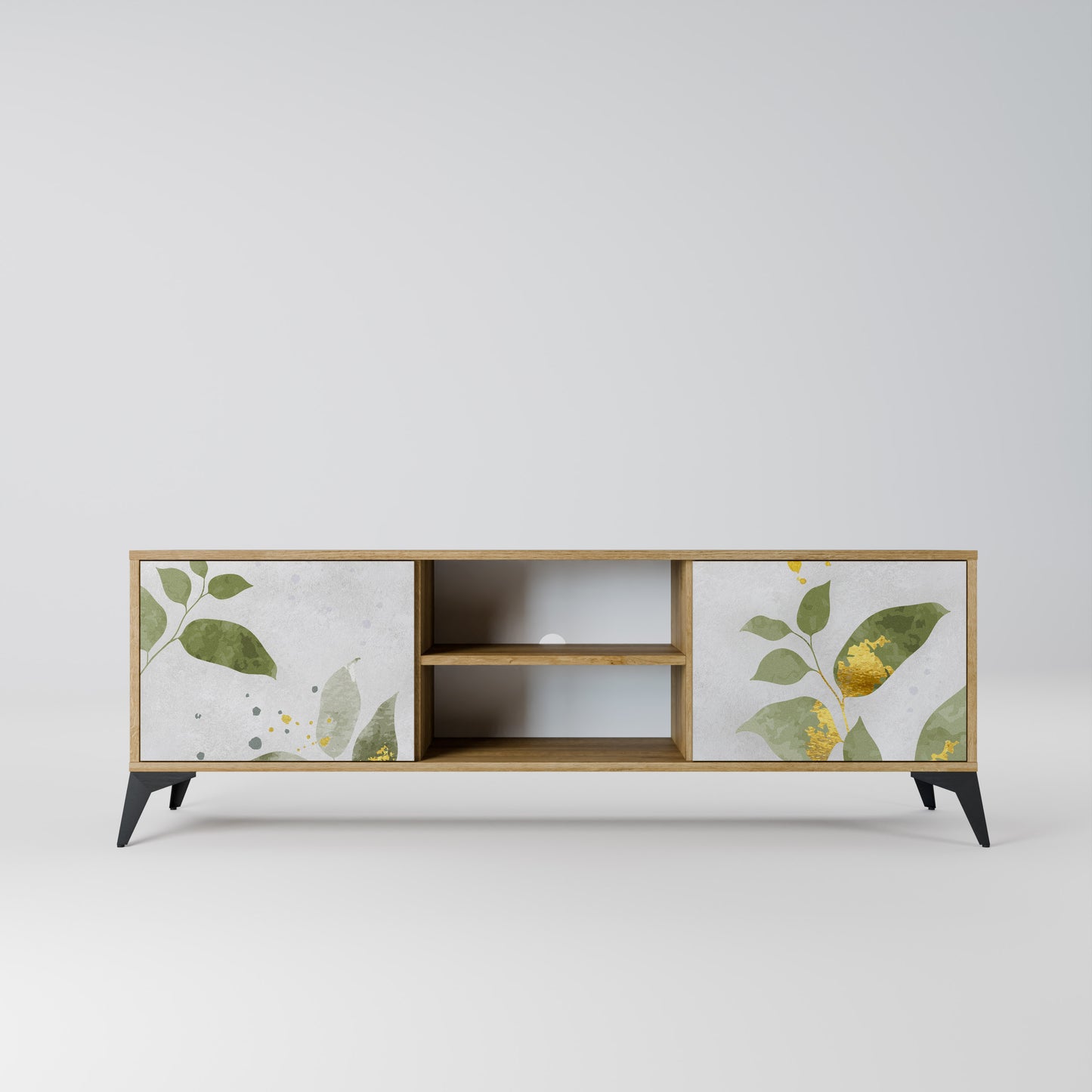 Mobile TV ELEGANT BOTANICS a 2 ante effetto rovere