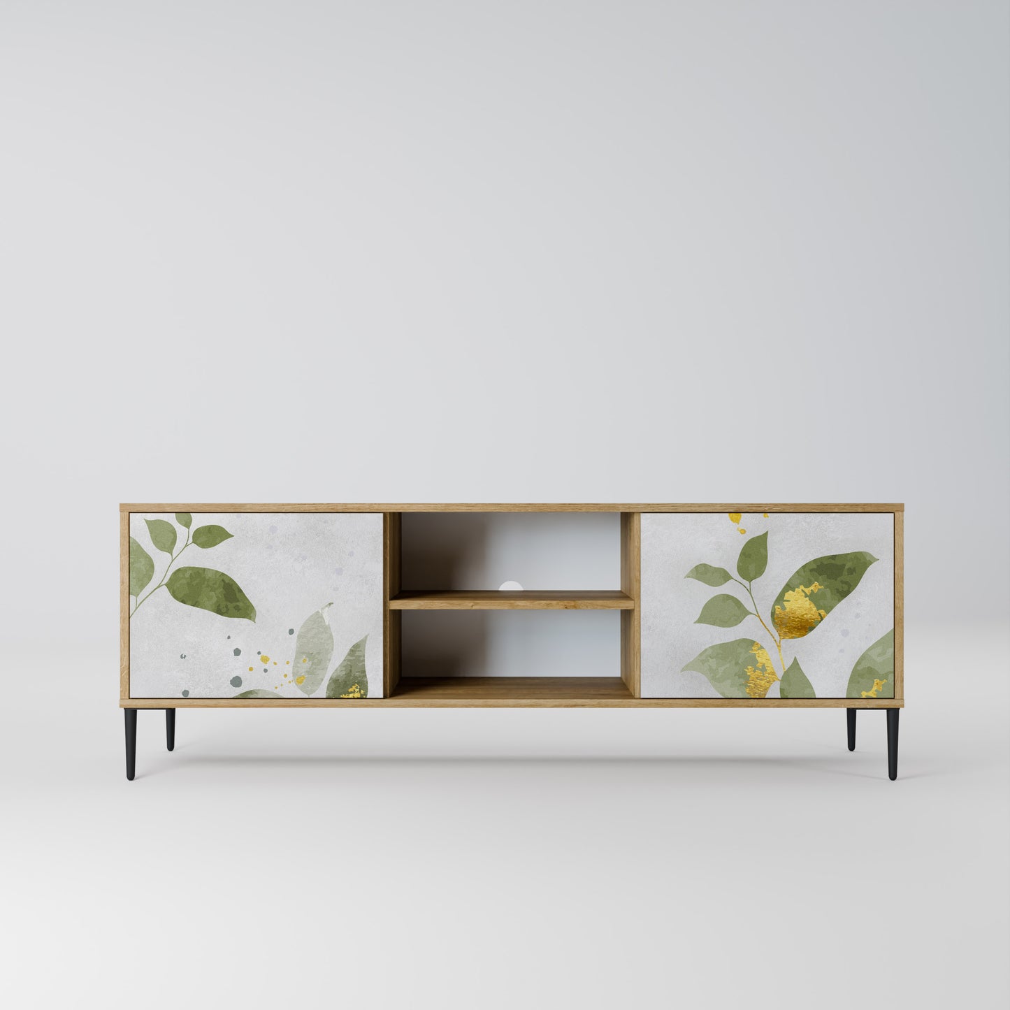 Mobile TV ELEGANT BOTANICS a 2 ante effetto rovere