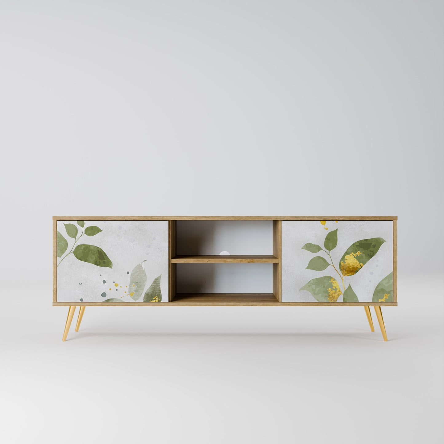 Mobile TV ELEGANT BOTANICS a 2 ante effetto rovere