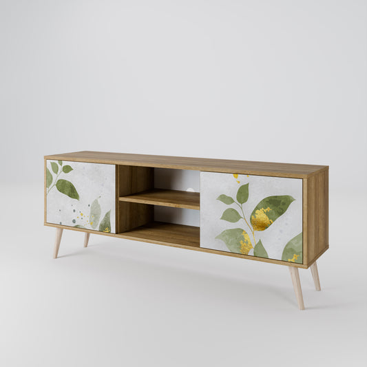 ELEGANT BOTANICS 2-Door TV Stand in Oak Effect