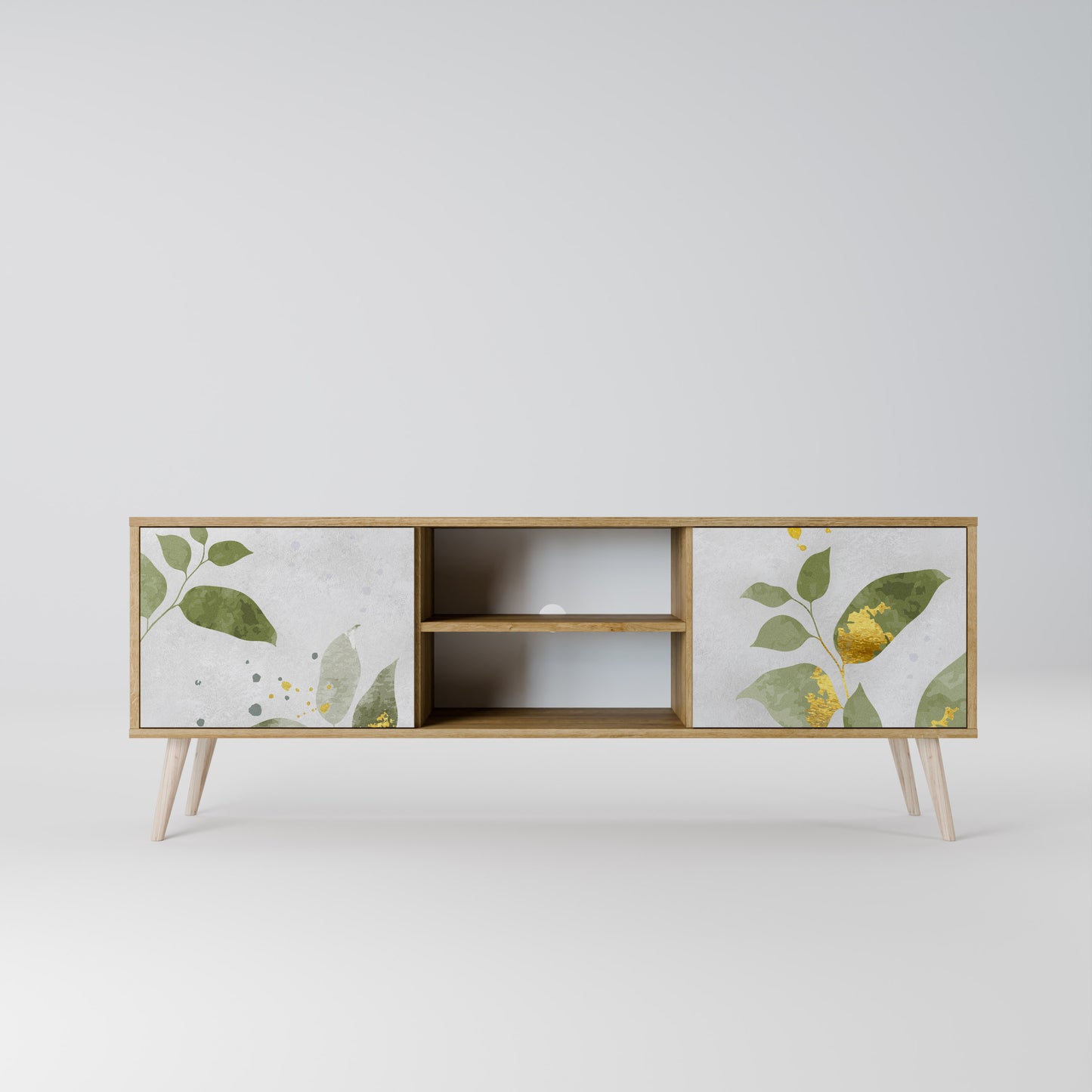 Mobile TV ELEGANT BOTANICS a 2 ante effetto rovere