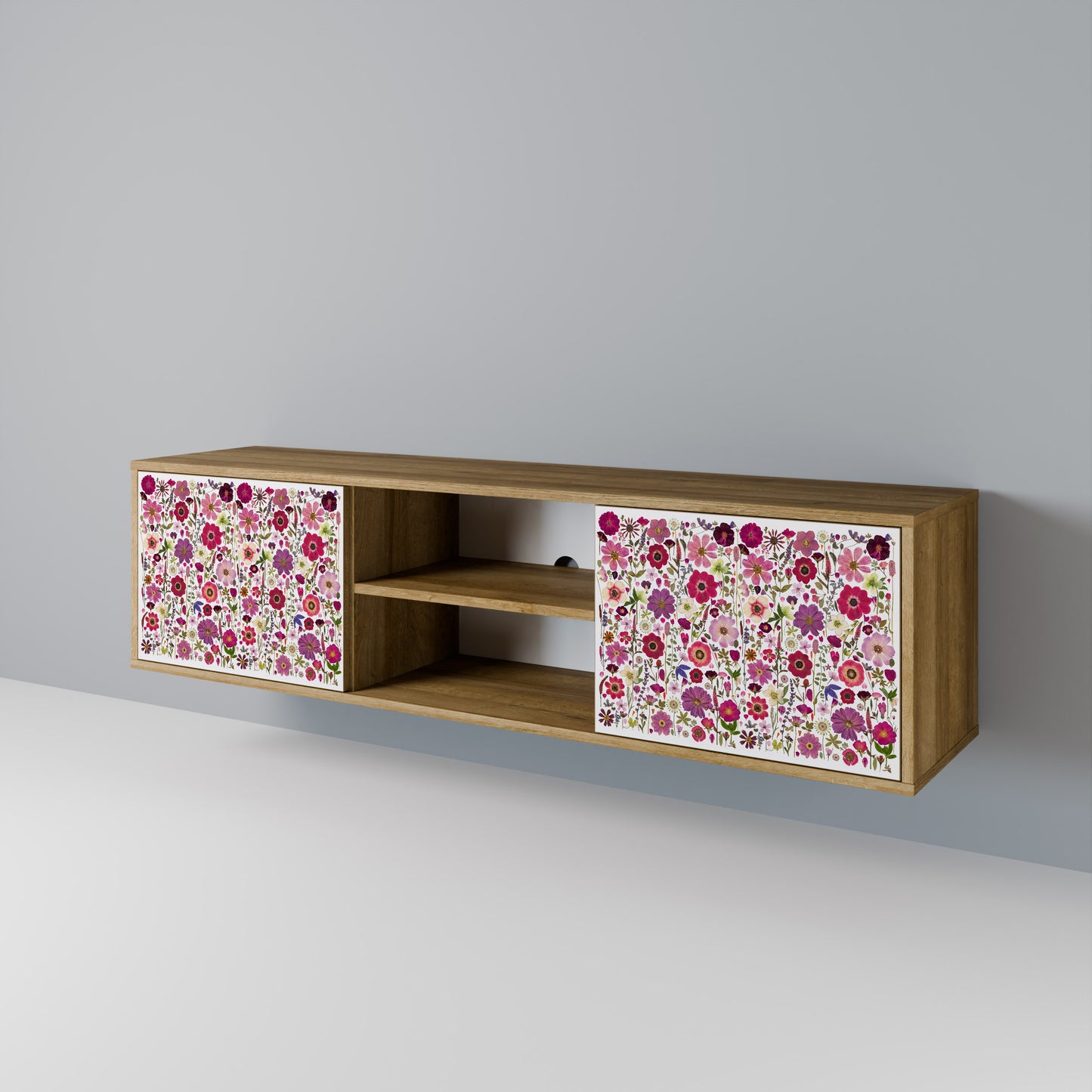 PETAL GARDEN Mobile TV a 2 Ante in Effetto Rovere
