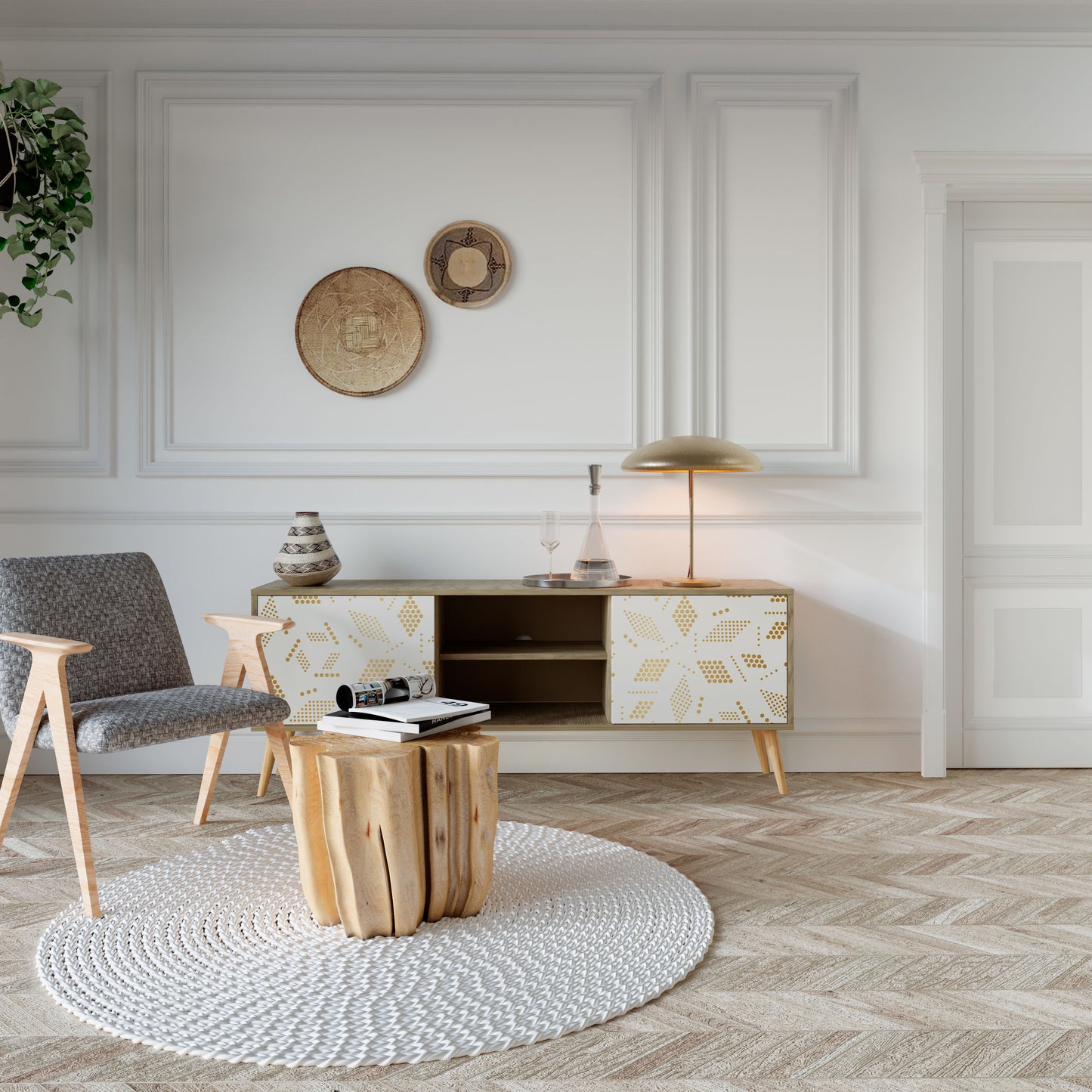 Mobile TV SPOTTED DAZE a 2 ante effetto rovere