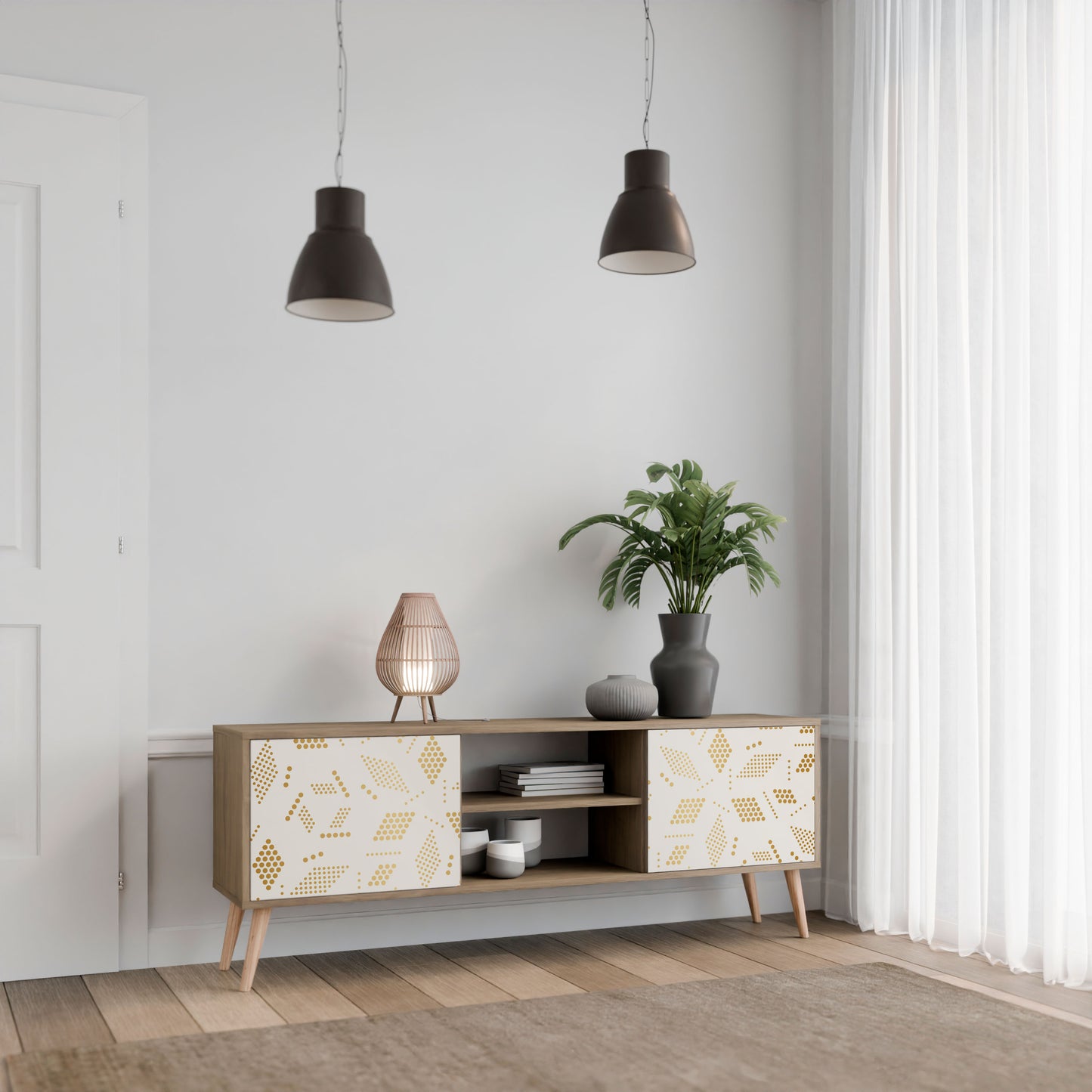 Mobile TV SPOTTED DAZE a 2 ante effetto rovere