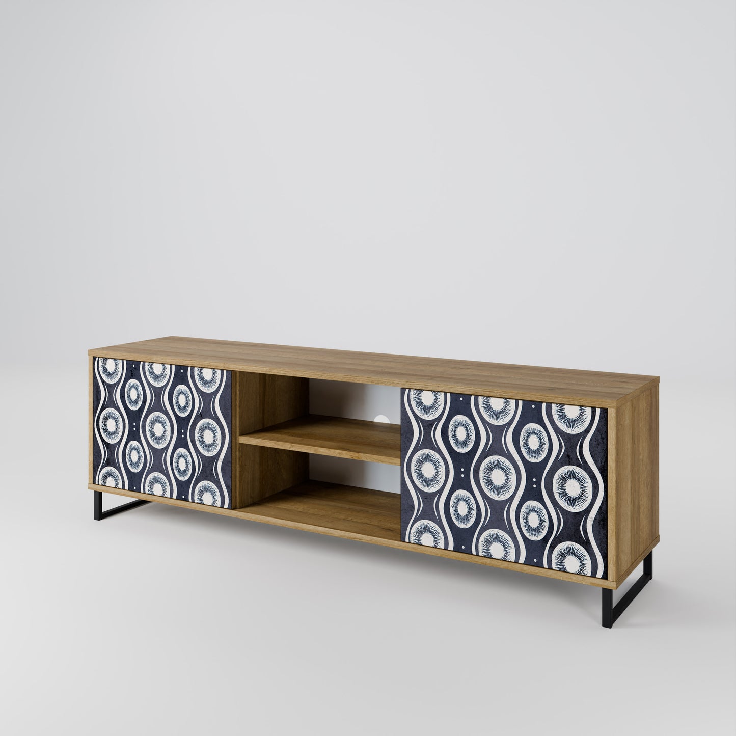 Mobile TV GRAPHITE EYES a 2 ante effetto rovere