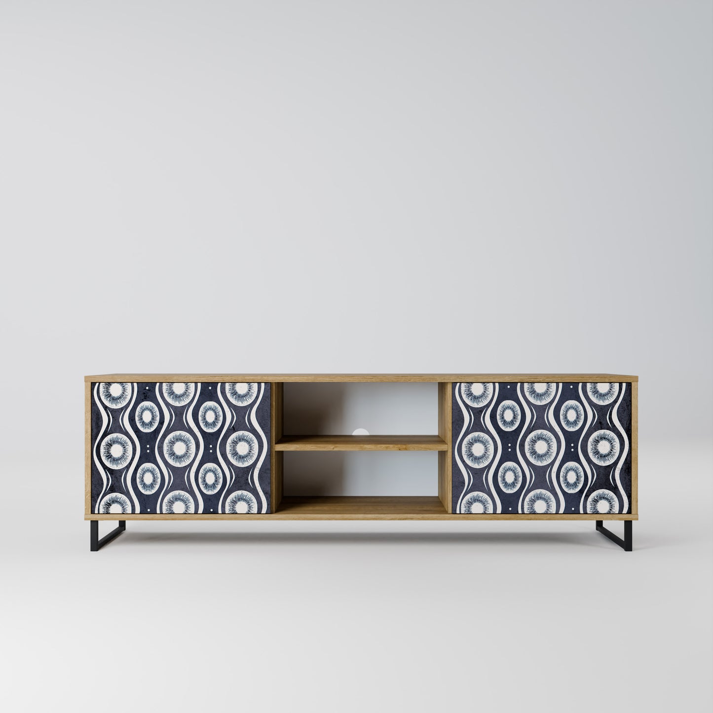Mobile TV GRAPHITE EYES a 2 ante effetto rovere
