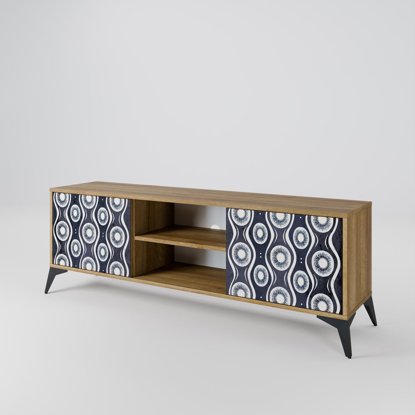 Mobile TV GRAPHITE EYES a 2 ante effetto rovere