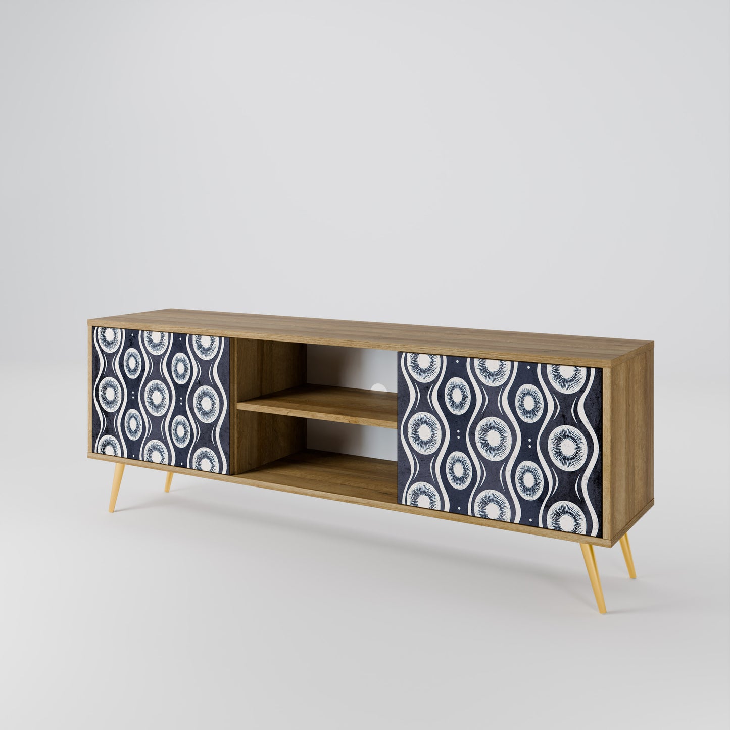 Mobile TV GRAPHITE EYES a 2 ante effetto rovere