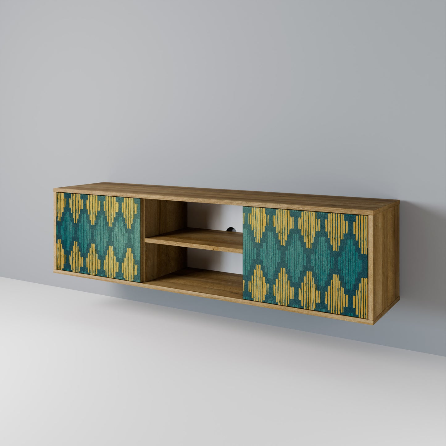 Mobile TV POLYGONS a 2 ante effetto rovere