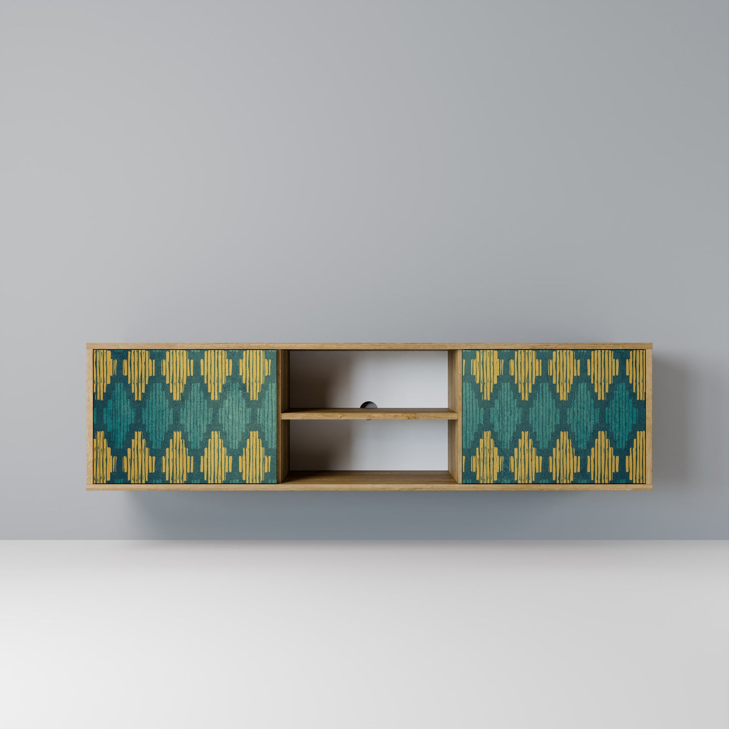 Mobile TV POLYGONS a 2 ante effetto rovere