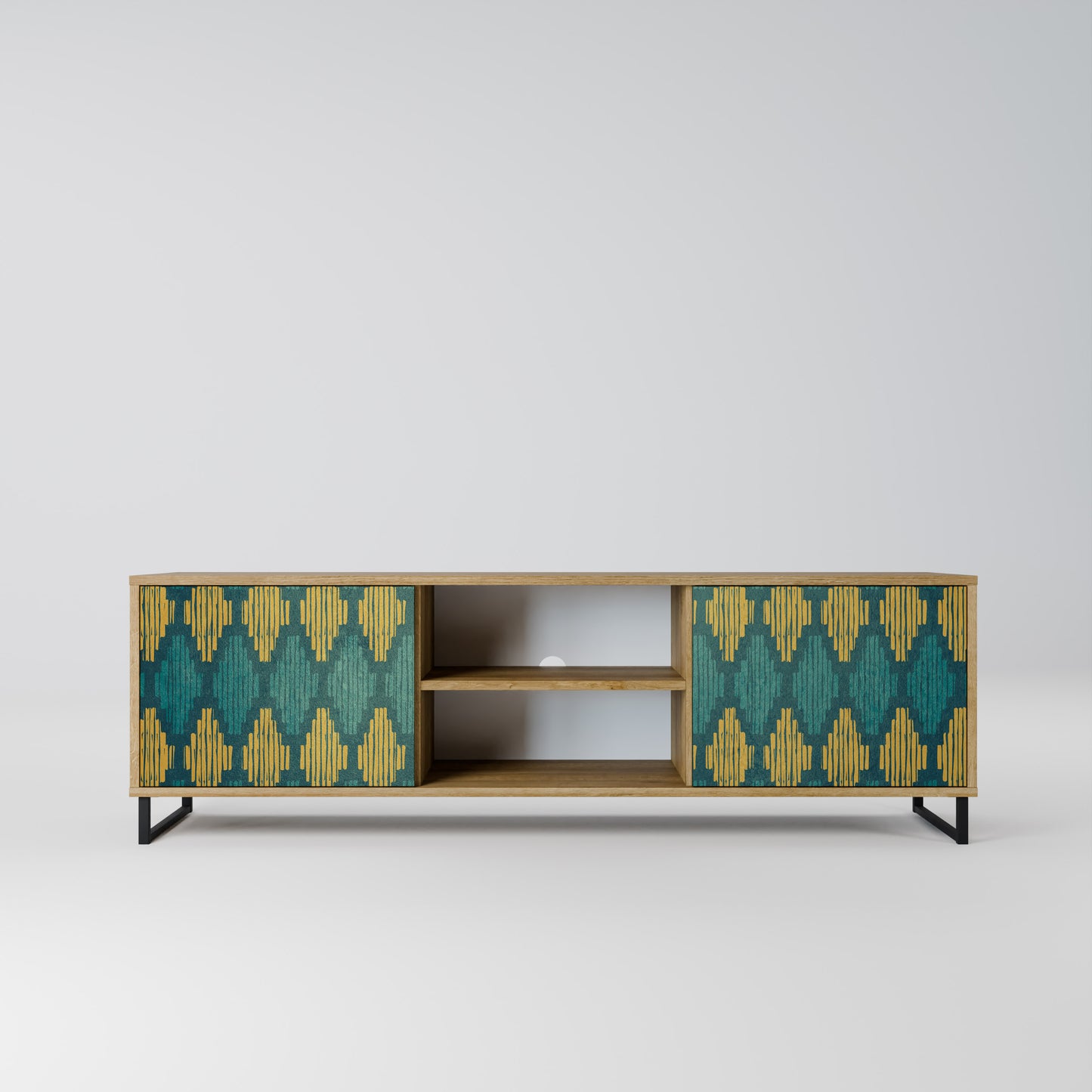 Mobile TV POLYGONS a 2 ante effetto rovere