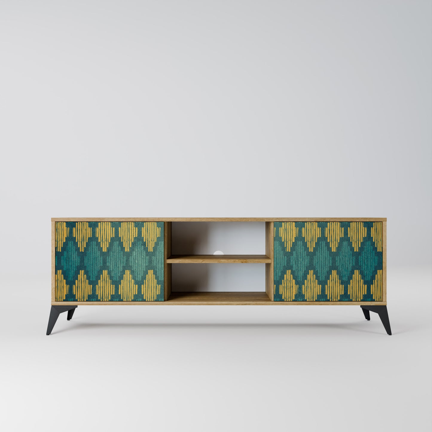 Mobile TV POLYGONS a 2 ante effetto rovere