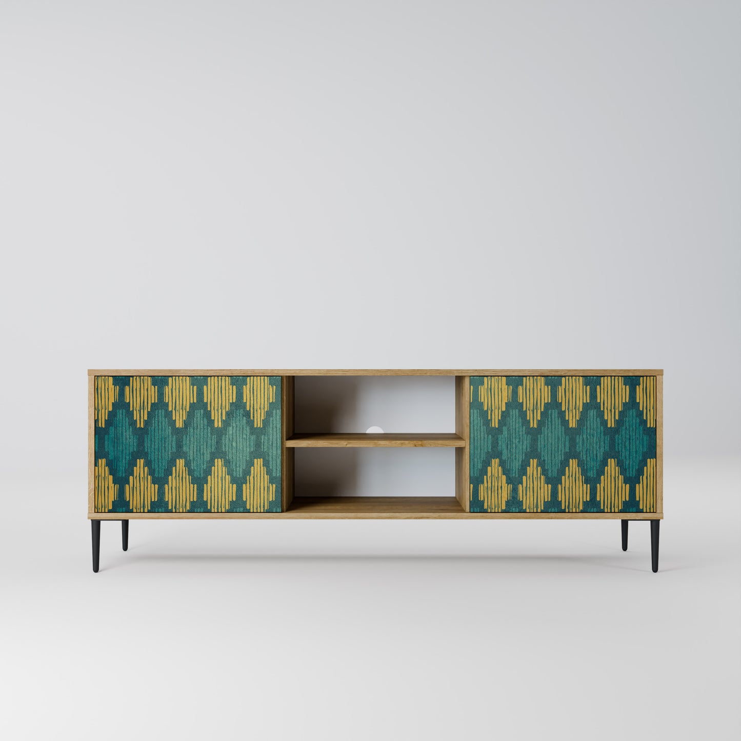 Mobile TV POLYGONS a 2 ante effetto rovere