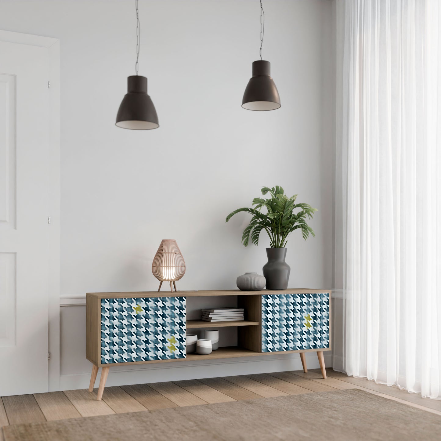 FUORI CONTESTO Mobile TV a 2 ante effetto rovere