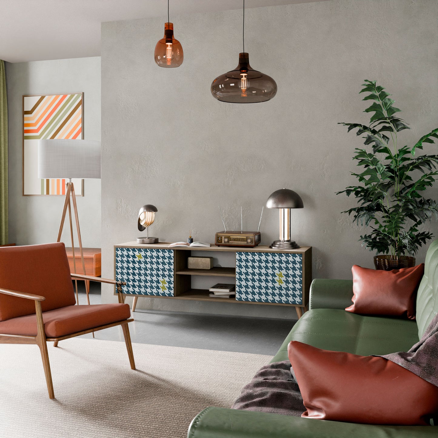FUORI CONTESTO Mobile TV a 2 ante effetto rovere