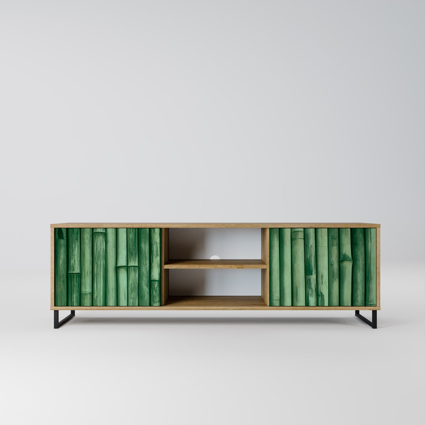 Mobile TV a 2 ante NATURAL GREEN effetto rovere