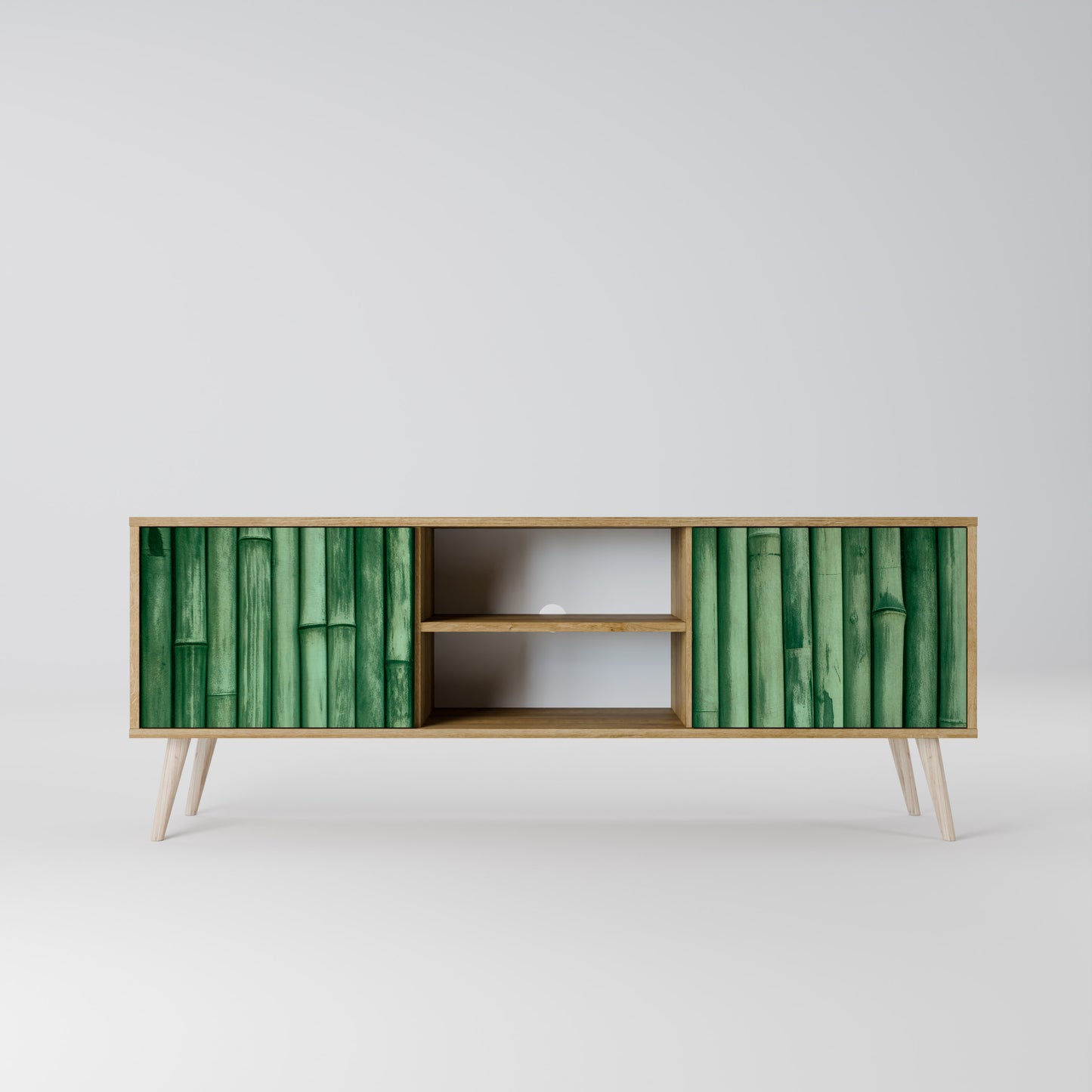 Mobile TV a 2 ante NATURAL GREEN effetto rovere