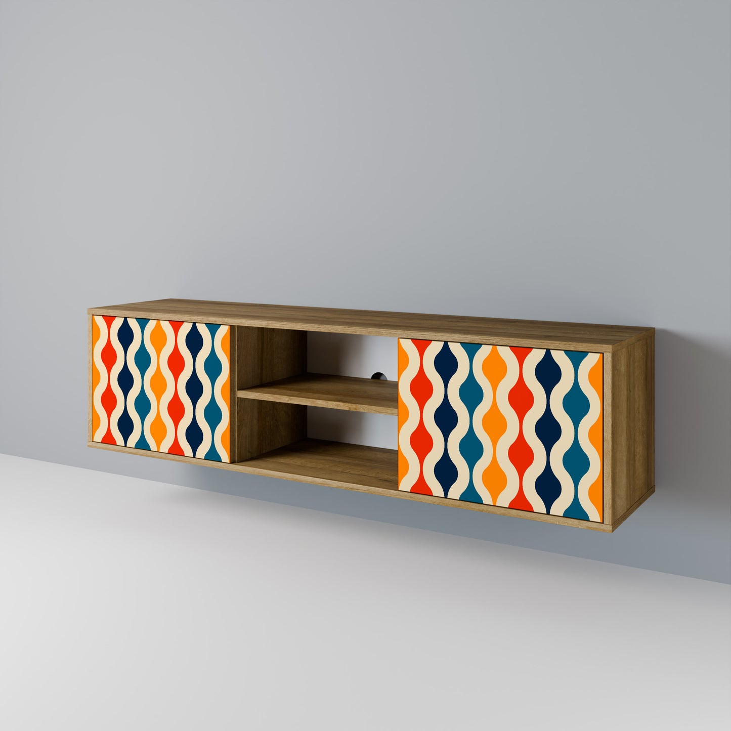 Mobile TV a 2 ante COLORFUL NOSTALGIA in effetto rovere