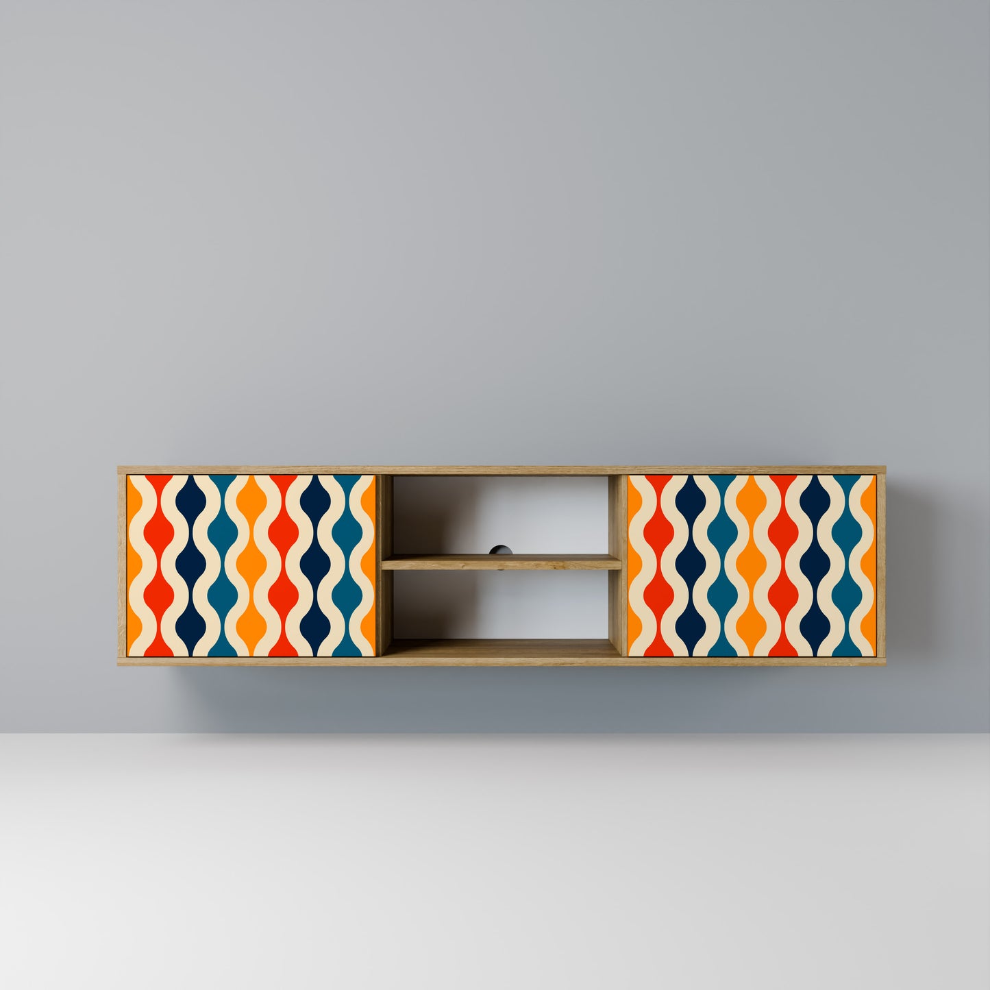 Mobile TV a 2 ante COLORFUL NOSTALGIA in effetto rovere