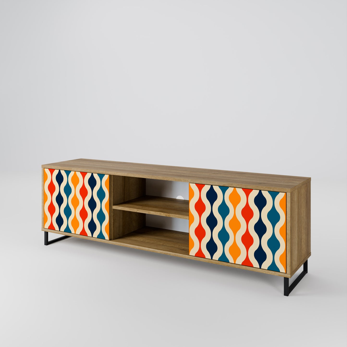 Mobile TV a 2 ante COLORFUL NOSTALGIA in effetto rovere