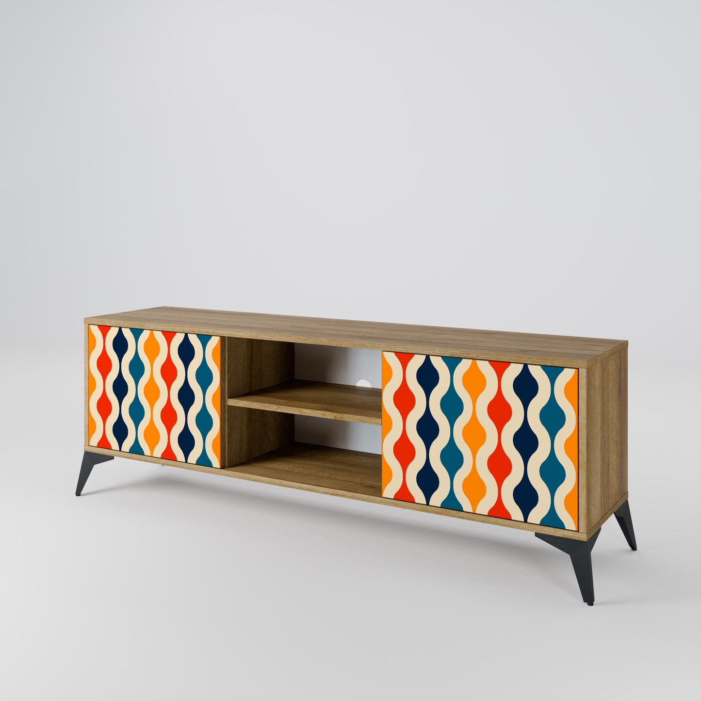 Mobile TV a 2 ante COLORFUL NOSTALGIA in effetto rovere