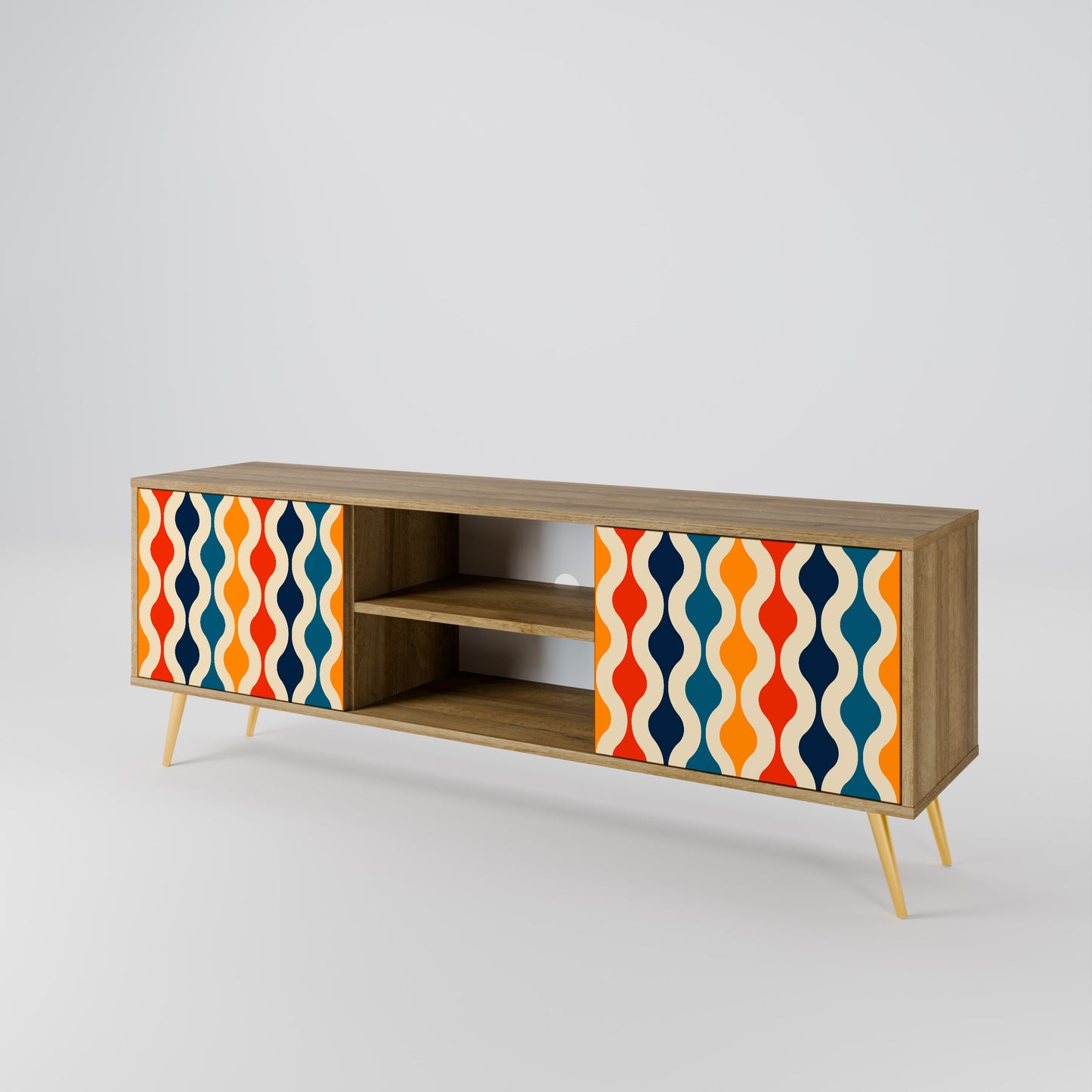Mobile TV a 2 ante COLORFUL NOSTALGIA in effetto rovere