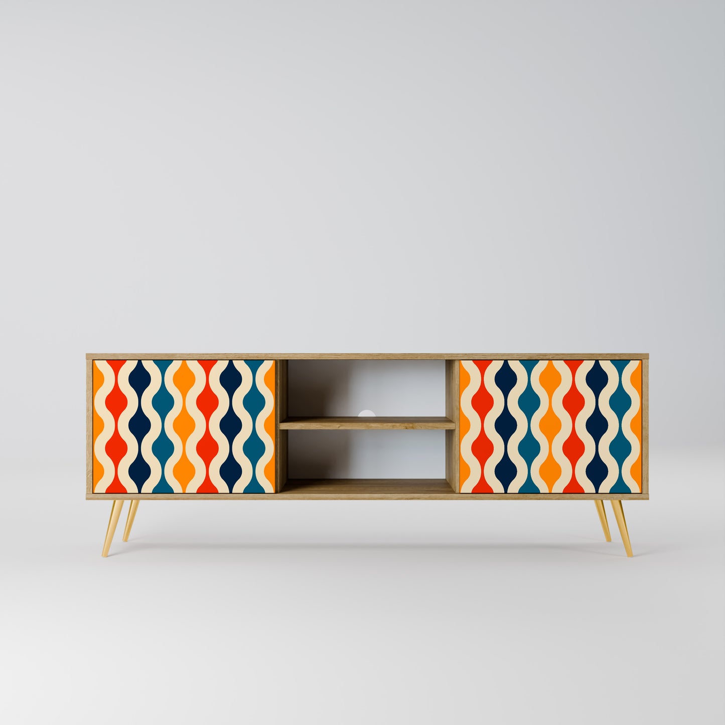 Mobile TV a 2 ante COLORFUL NOSTALGIA in effetto rovere