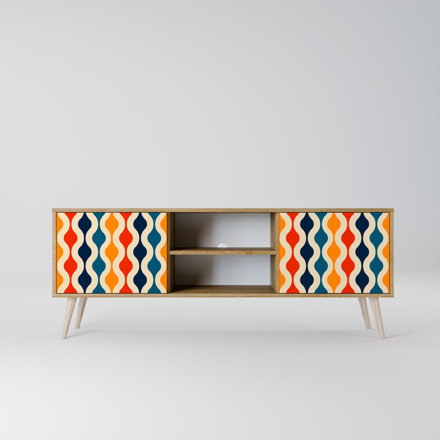 Mobile TV a 2 ante COLORFUL NOSTALGIA in effetto rovere