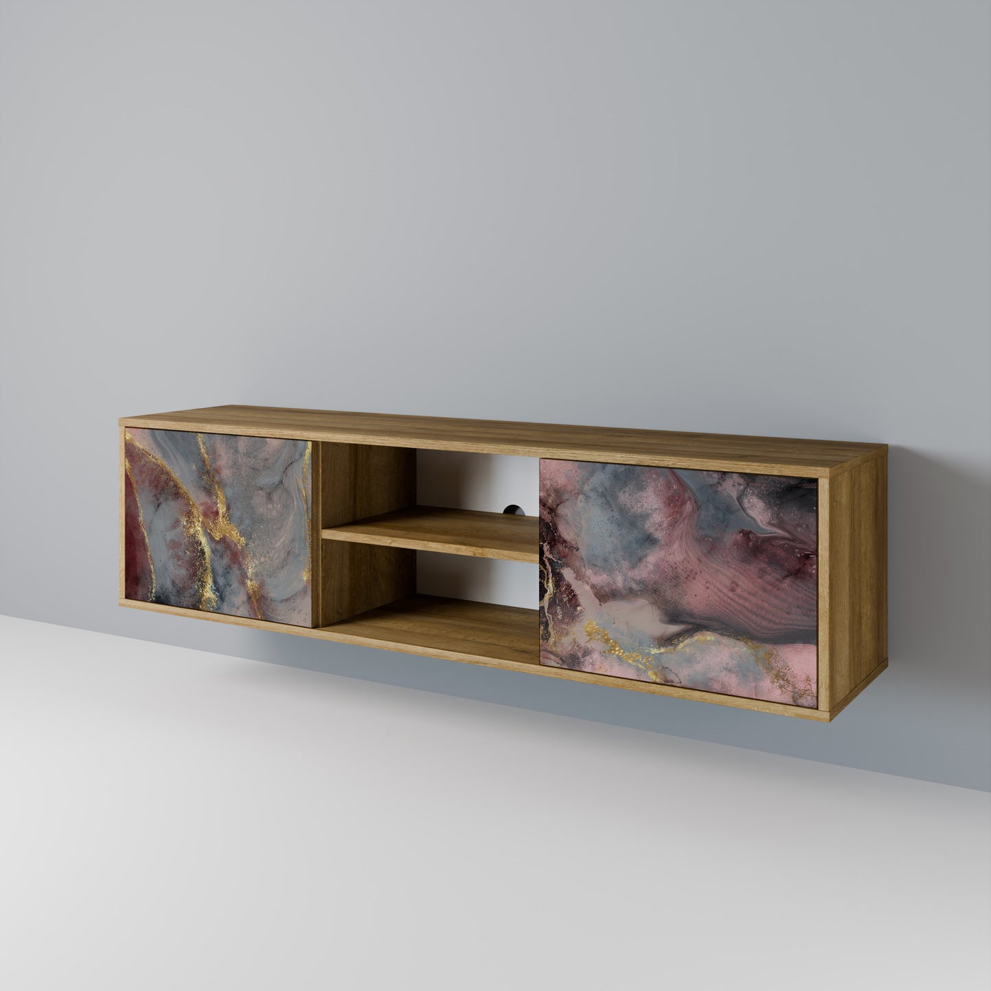 GOLDEN TIDES Mobile TV a 2 ante in effetto rovere