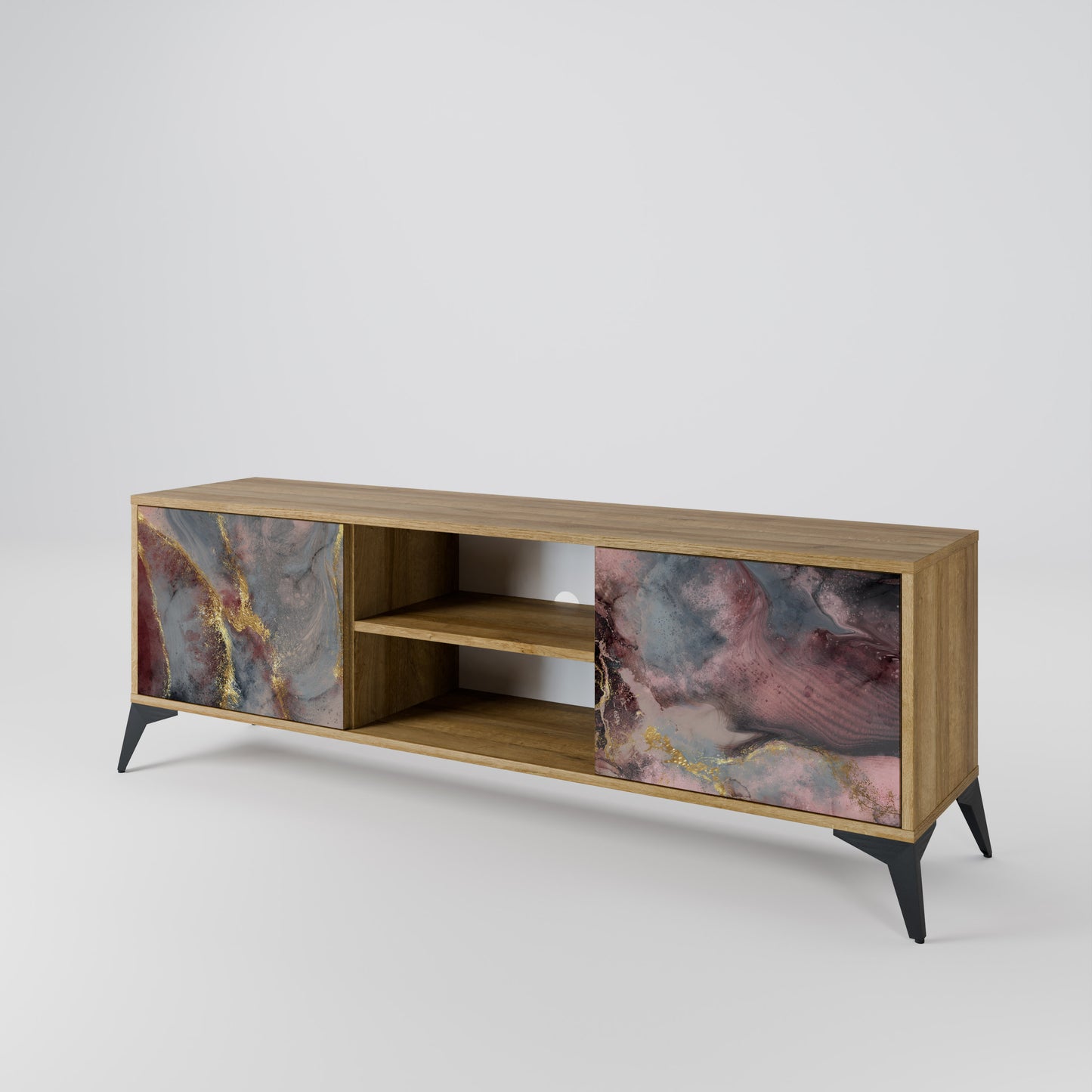 GOLDEN TIDES Mobile TV a 2 ante in effetto rovere