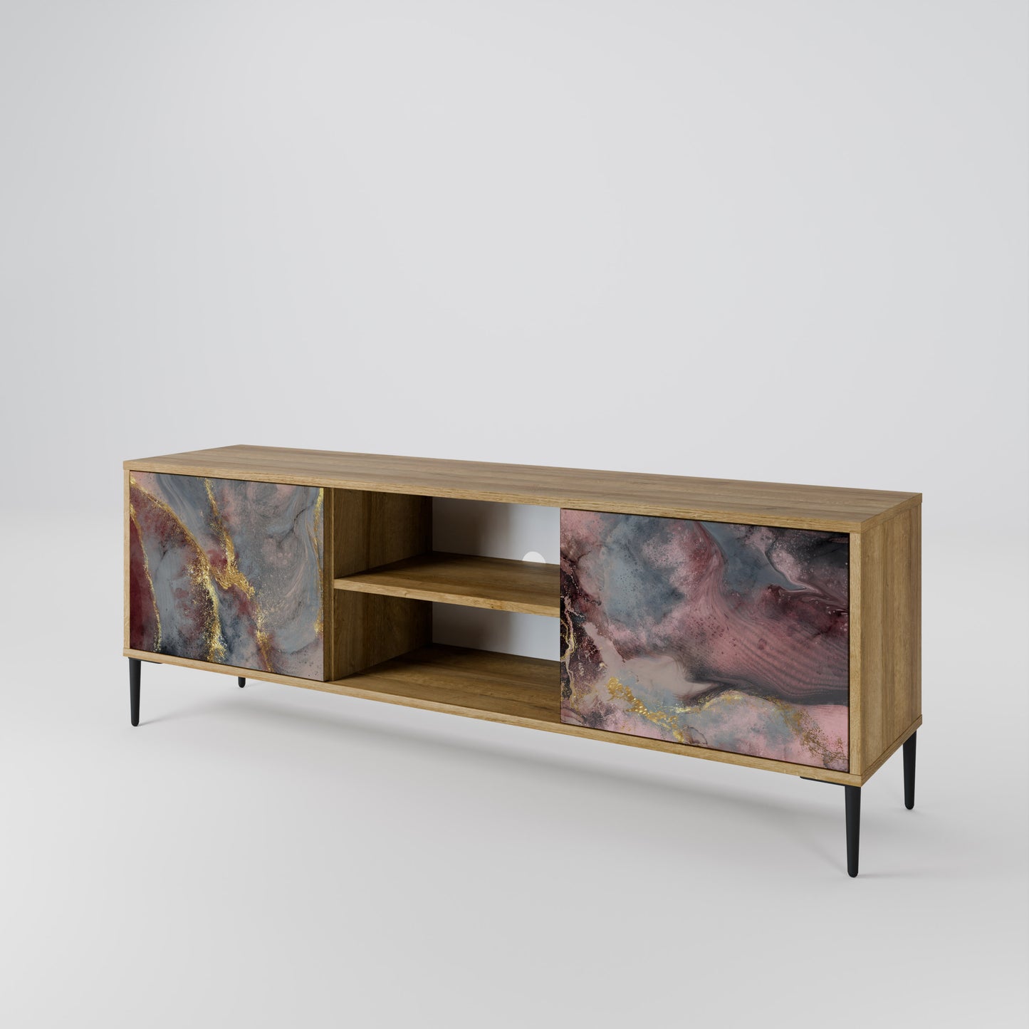GOLDEN TIDES Mobile TV a 2 ante in effetto rovere