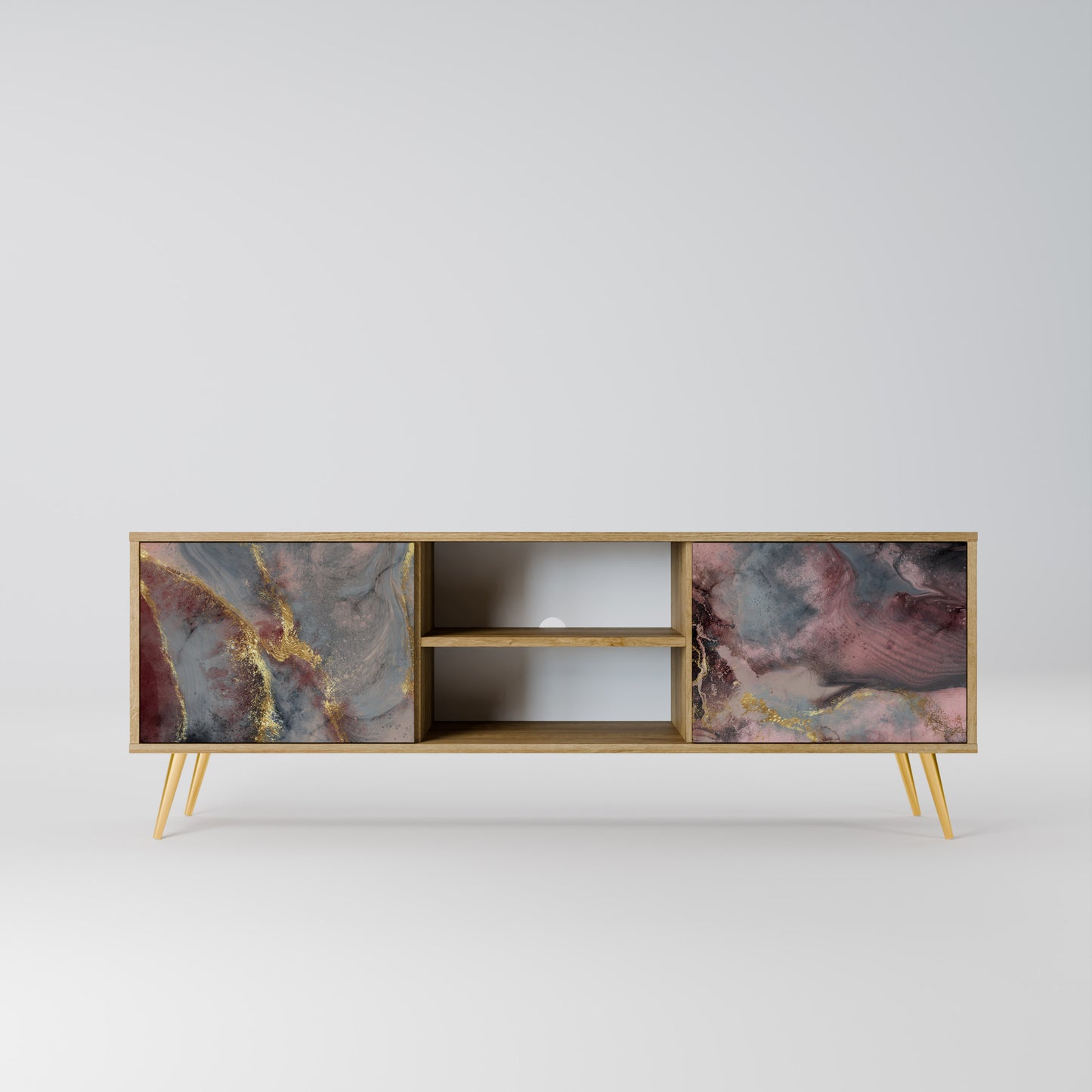 GOLDEN TIDES Mobile TV a 2 ante in effetto rovere